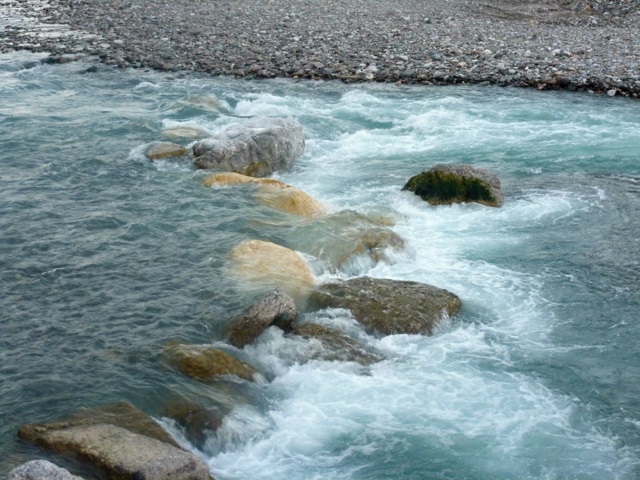 Spenená voda torrente But neďaleko Tolmezza